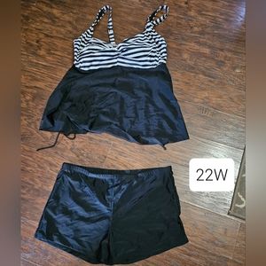 New swimming tankini set size  22w